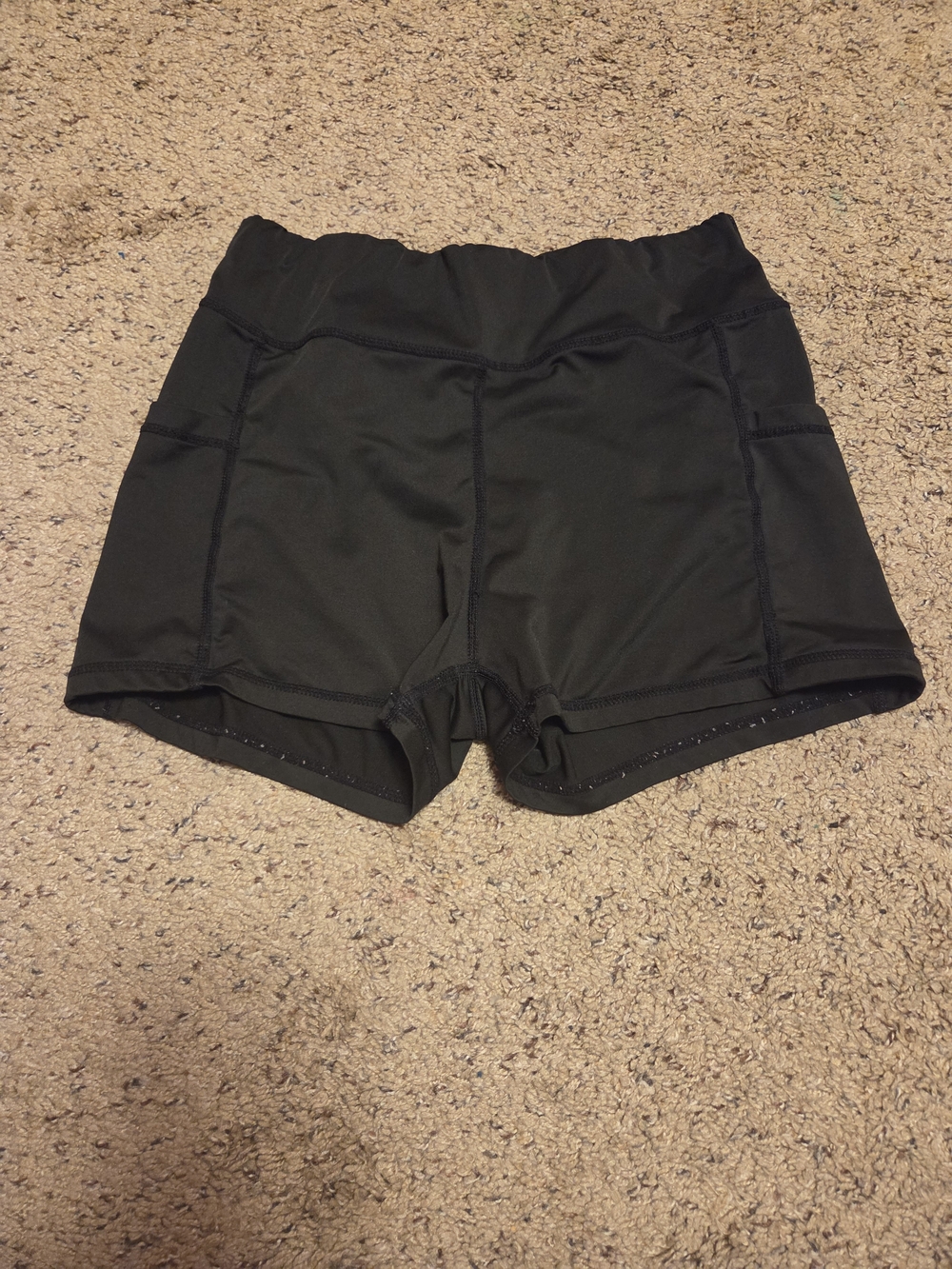 SHEIN Black High-Rise Athletic Bike Shorts